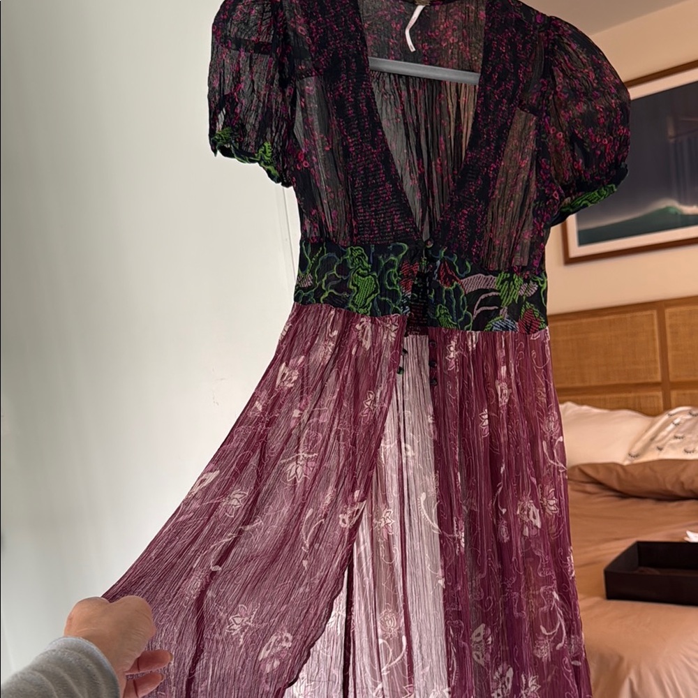 Free People Multicolor Sheer Dress